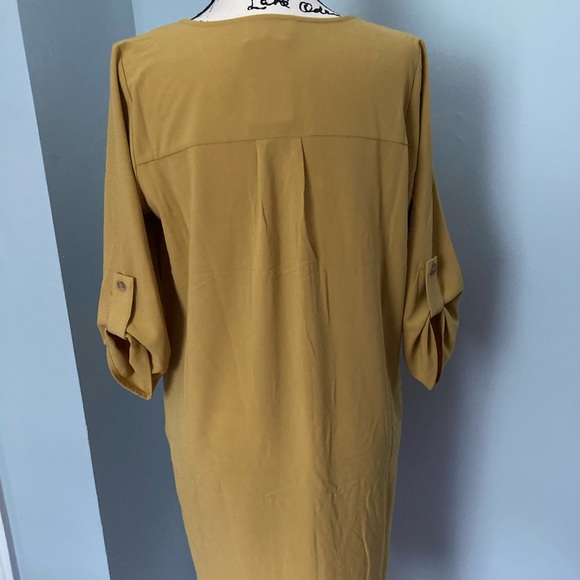Mustard button up dress/duster - Picture 5 of 7